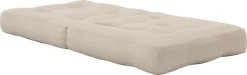 Pouf fauteuil en coton beige 60x68x24cm Mini Cube - Karup Design