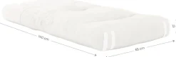 Pouf fauteuil en coton beige 65x78x40cm Mini Hippo - Karup Design