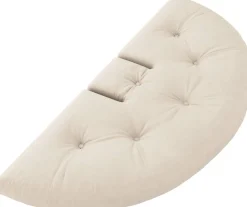 Pouf fauteuil en coton beige 75x80x60cm Mini Nido - Karup Design