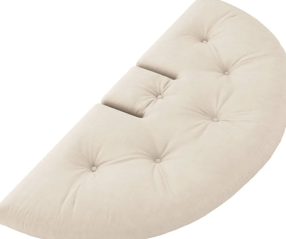 Pouf fauteuil en coton beige 75x80x60cm Mini Nido - Karup Design