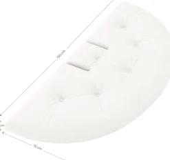 Pouf fauteuil en coton beige 75x80x60cm Mini Nido - Karup Design