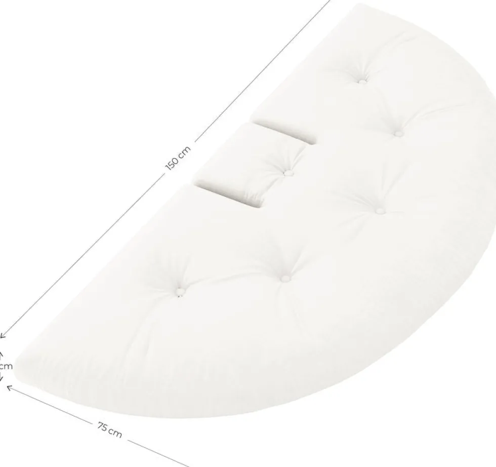 Pouf fauteuil en coton beige 75x80x60cm Mini Nido - Karup Design