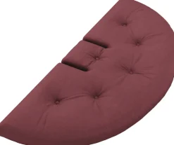 Pouf fauteuil en coton bordeaux 75x80x60cm Mini Nido - Karup Design