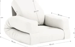 Pouf fauteuil en coton brown 65x78x40cm Mini Hippo - Karup Design