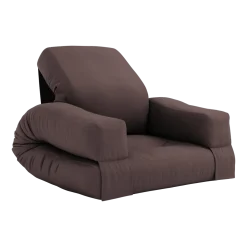 Pouf fauteuil en coton brown 65x78x40cm Mini Hippo - Karup Design