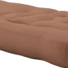 Pouf fauteuil en coton clay brown 60x68x24cm Mini Cube - Karup Design