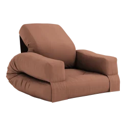 Pouf fauteuil en coton clay brown 65x78x40cm Mini Hippo - Karup Design