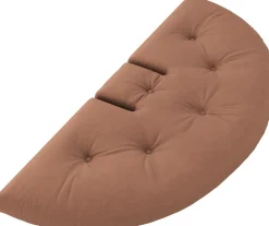 Pouf fauteuil en coton clay brown 75x80x60cm Mini Nido - Karup Design