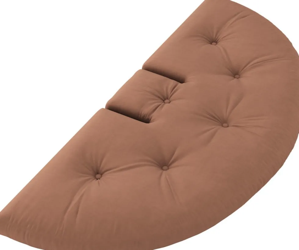 Pouf fauteuil en coton clay brown 75x80x60cm Mini Nido - Karup Design