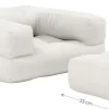 Pouf fauteuil en coton dark grey 60x68x24cm Mini Cube - Karup Design