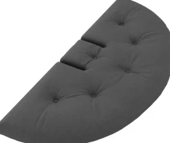 Pouf fauteuil en coton dark grey 75x80x60cm Mini Nido - Karup Design
