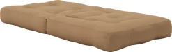 Pouf fauteuil en coton mocca 60x68x24cm Mini Cube - Karup Design