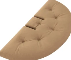 Pouf fauteuil en coton mocca 75x80x60cm Mini Nido - Karup Design