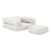 Pouf fauteuil en coton natural 60x68x24cm Mini Cube - Karup Design