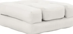 Pouf fauteuil en coton natural 60x68x24cm Mini Cube - Karup Design