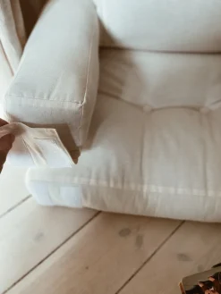 Pouf fauteuil en coton natural 65x78x40cm Mini Hippo - Karup Design