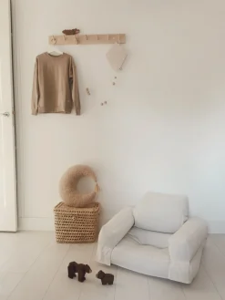 Pouf fauteuil en coton natural 65x78x40cm Mini Hippo - Karup Design