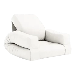 Pouf fauteuil en coton natural 65x78x40cm Mini Hippo - Karup Design