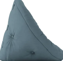 Pouf fauteuil en coton petrol blue 75x80x60cm Mini Nido - Karup Design
