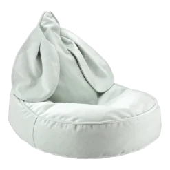 Pouf fauteuil lapin en velour vert d'eau 75x65cm Beanbags - Wigiwama