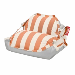 Pouf flottant rayé orange et crème Original Floatzac - Fatboy