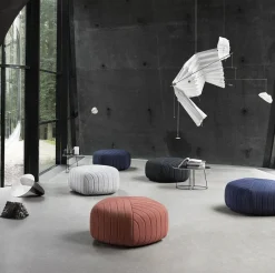 Pouf gris clair Five - Muuto