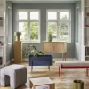 Pouf gris en tissu Sculpture - Hübsch