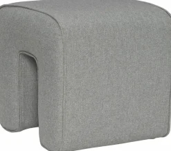 Pouf gris en tissu Sculpture - Hübsch