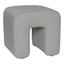 Pouf gris en tissu Sculpture - Hübsch