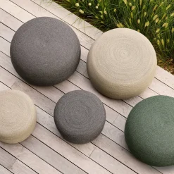 Pouf gris foncé 43 cm Circle - Cane-Line
