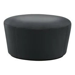 Pouf large en cuir noir Naïve - Emko