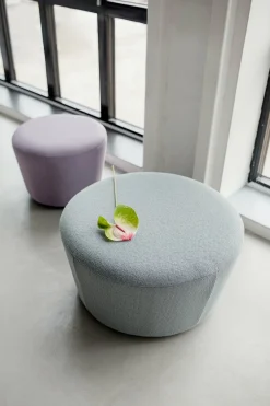 Pouf large en velours vert Naïve - Emko