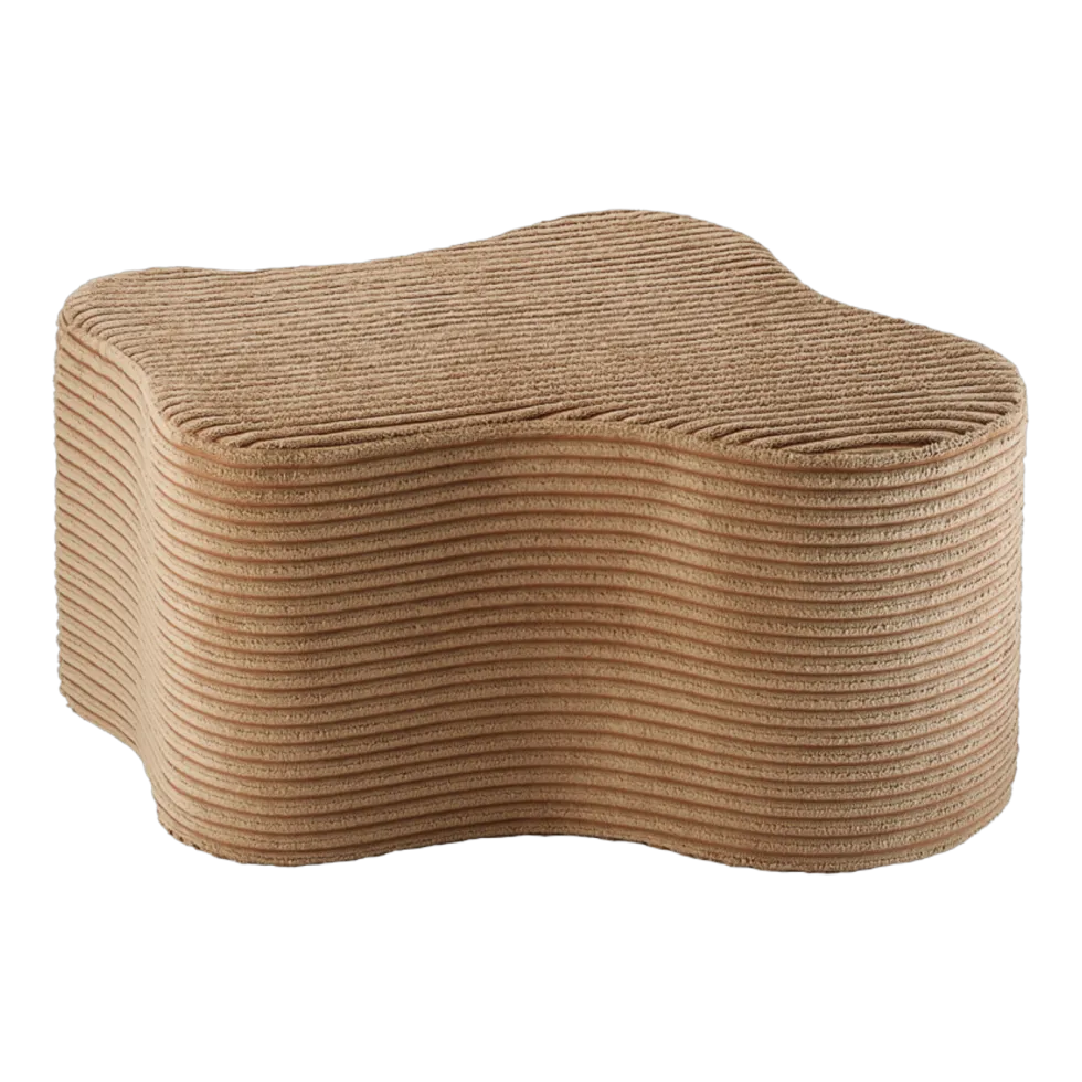 Pouf nuage en velours côtelé toffee 25x39,5cm Cloud pouffe - Wigiwama