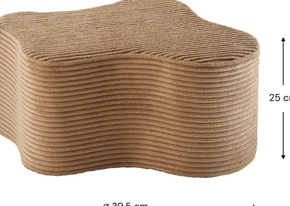 Pouf nuage en velours côtelé toffee 25x39,5cm Cloud pouffe - Wigiwama