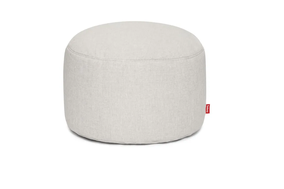 Pouf rond en polyester gris 70x40cm Point Large - Fatboy