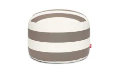 Pouf rond en polyester rayé cacao 70x40cm Point Large - Fatboy