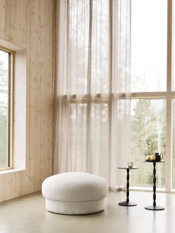 Pouf rond en tissu crème 94cm Uno - Design House Stockholm
