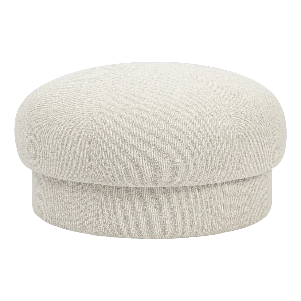 Pouf rond en tissu crème 94cm Uno - Design House Stockholm