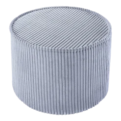 Pouf rond en velours côtelé bleu blueberry 25 x 40 cm - Wigiwama