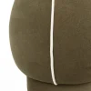 Pouf rétro rond en tissu vert 45cm Luma - The Cool Republic
