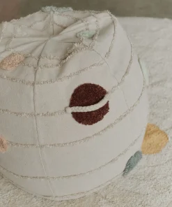 Pouf système solaire en coton 50x45cm I want to be an astronaut - Lorena Canals