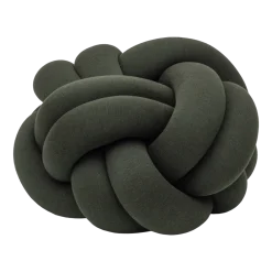 Pouf XL en acrylique et laine vert forêt Knot - Design House Stockholm