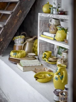 Presse-citron Limone en grès jaune Bloomingville