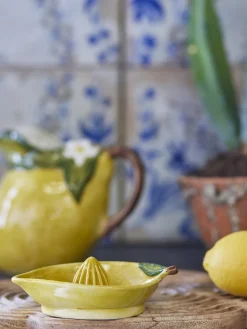 Presse-citron Limone en grès jaune Bloomingville
