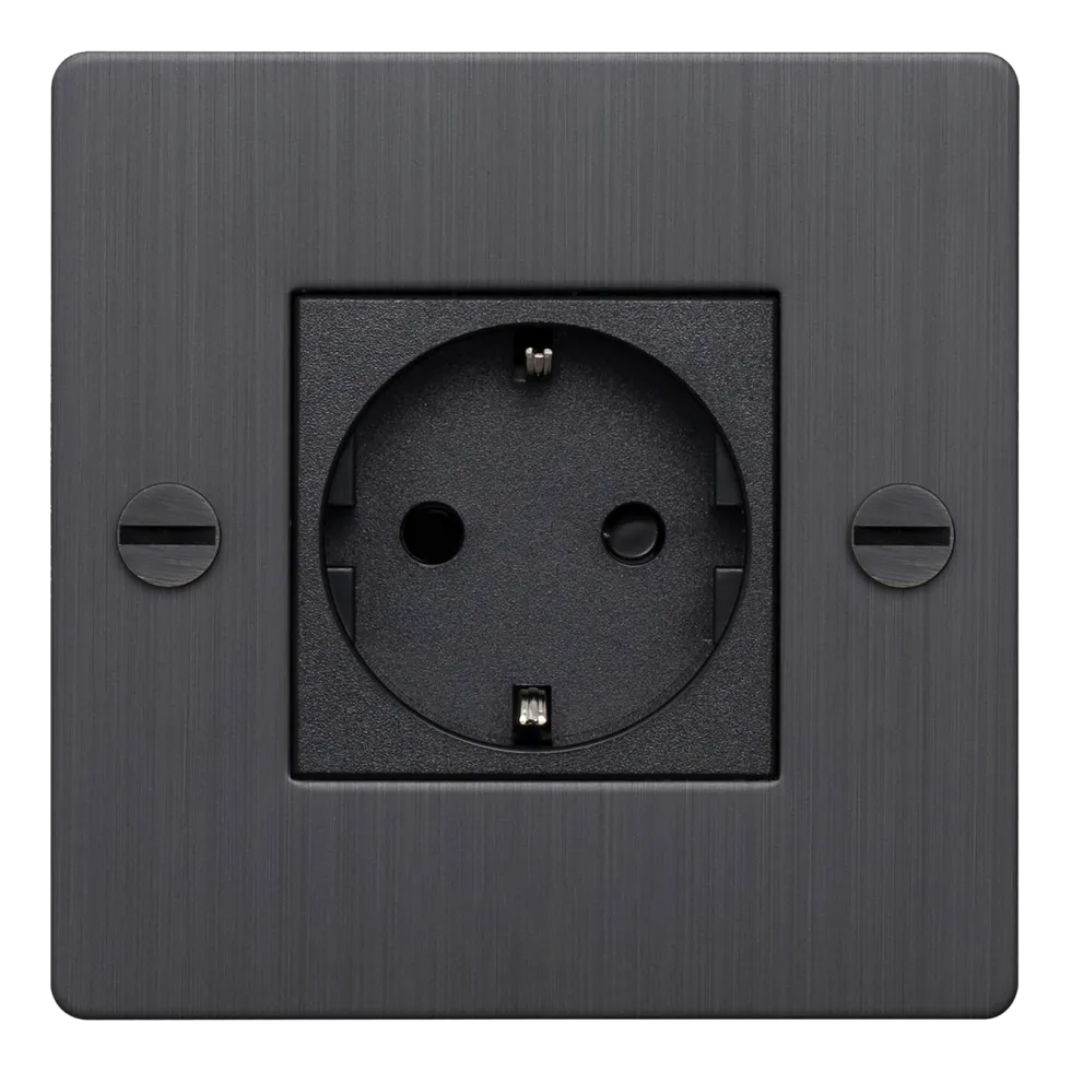 Prise 1G bronze fumé SANS LOGO Socket - Buster+Punch