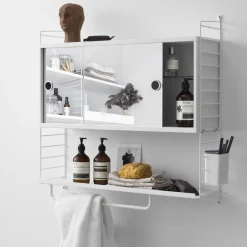 Rail en métal blanc 53x8x1cm String System - String furniture