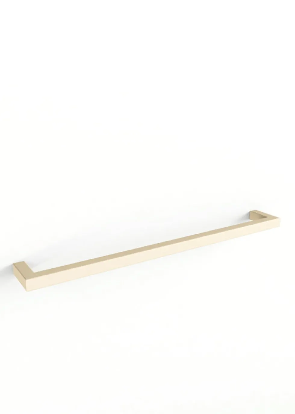 Rail à serviettes carré en acier beige cashew 105cm Vana - Metallbude