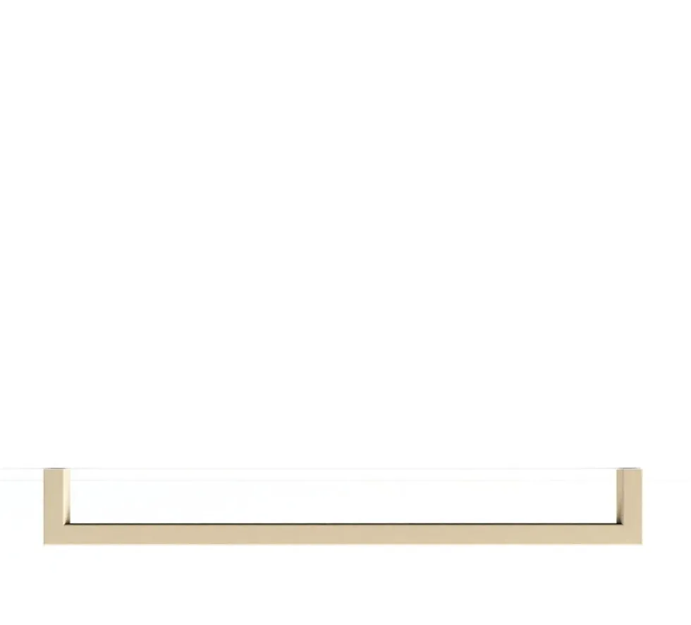 Rail à serviettes carré en acier beige cashew 105cm Vana - Metallbude