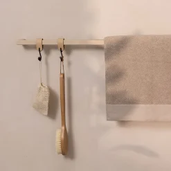Rail à serviettes carré en acier beige cashew 55cm Vana - Metallbude