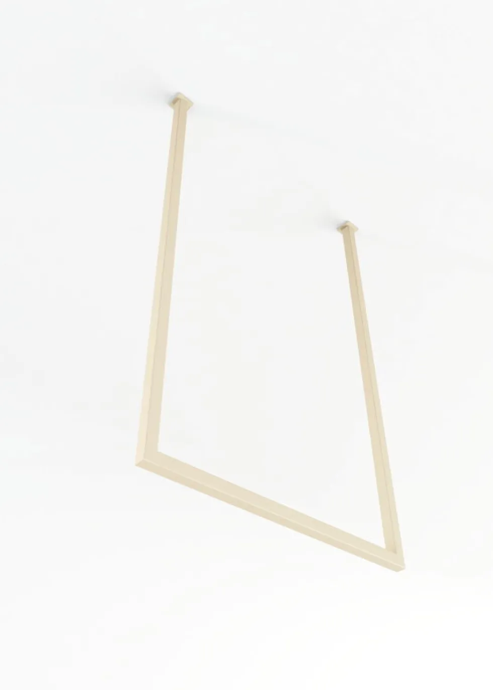 Rail à serviettes carré en acier beige cashew 50x60cm Tensi - Metallbude
